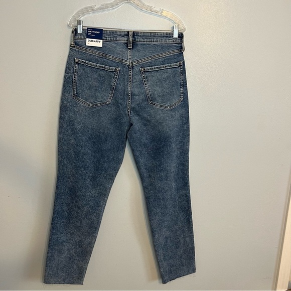 NEW Old Navy Womens High Rise Straight Ankle Jeans Distressed Stretch Sz 10 Long - Picture 11 of 11